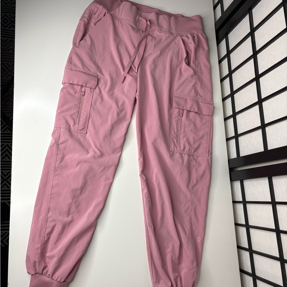 All in Motion Pink Cargo Joggers
